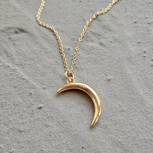 925 Sterling Silver  Moon Design Gold Necklace Set RYMO Studios
